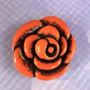 Vintage Red Rose Large Acrylic Pendant